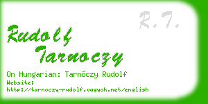 rudolf tarnoczy business card